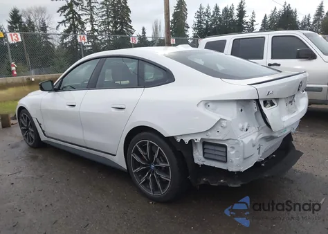 2024 BMW I4 Gran Coupe Edrive40 z USA, uszkodzony, nr VIN WBY73AW00RFR48670